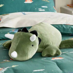 Dinosaur plush toy and hooded blanket set